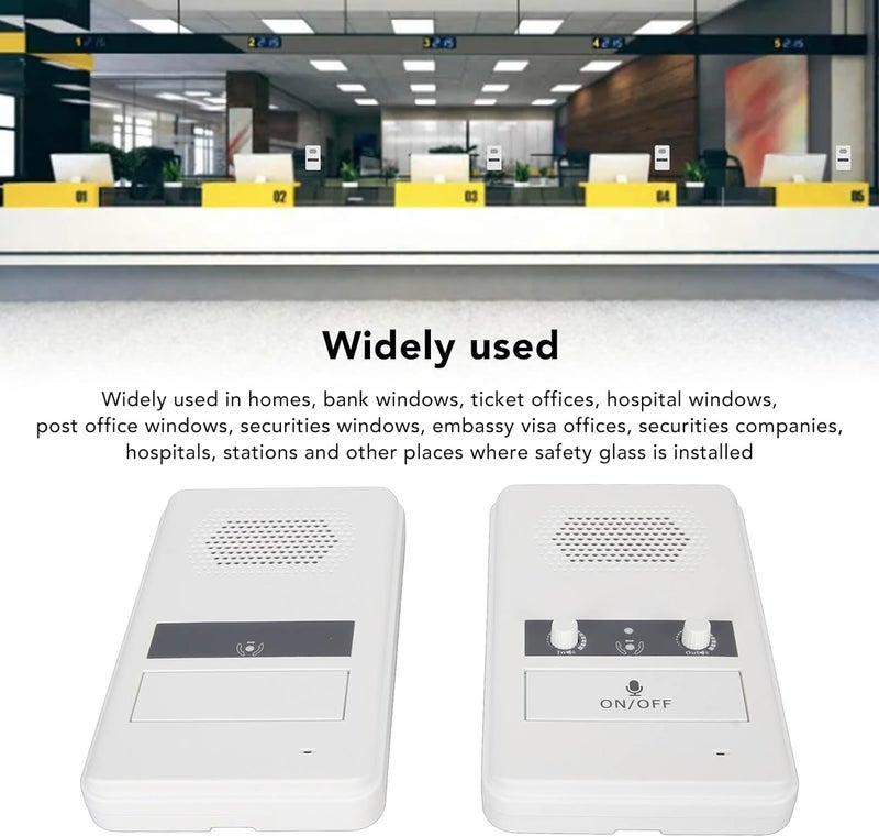 Estink Long Range Two Way Home Intercom System Window Intercom with Adjustable Speaker 656ft Extended Range for Houses Offices Stores Banks - Image 2